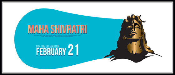illustration of Lord Shiva, Indian God of Hindu, Maha Shivratri