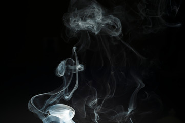 Smoke on black background, smoke background, abstract smoke.