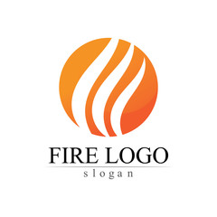 Fire flame nature logo and symbols icons template vector