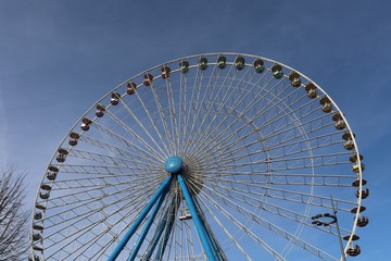 La grande roue de Lyon située place Bellecour - Ville de Lyon - Département du Rhône - France