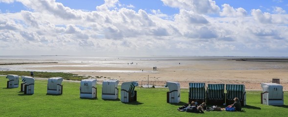 Nordstrand Nordsee Wattenmeer, Panorama, Banner