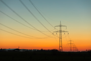 Hochspannungsleitung, Strom, Deutschland