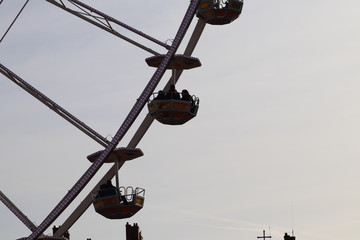 Fototapeta premium La grande roue de Lyon située place Bellecour - Ville de Lyon - Département du Rhône - France