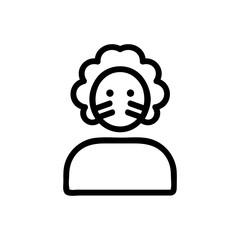 Hunter icon vector. Thin line sign. Isolated contour symbol illustration