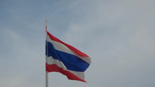 Thail flag on the wind