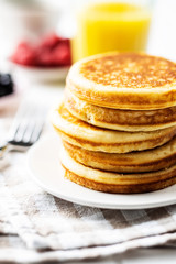 Sweet homemade pancakes.