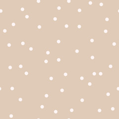 Vector seamless pattern with dots in a chaotic manner. Simple design for wrapping, wallpaper, textile