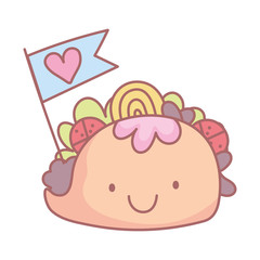 mexican taco love menu restaurant cartoon food cute