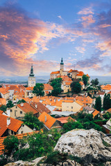 Obraz premium Panoramic view of Mikulov in Czech