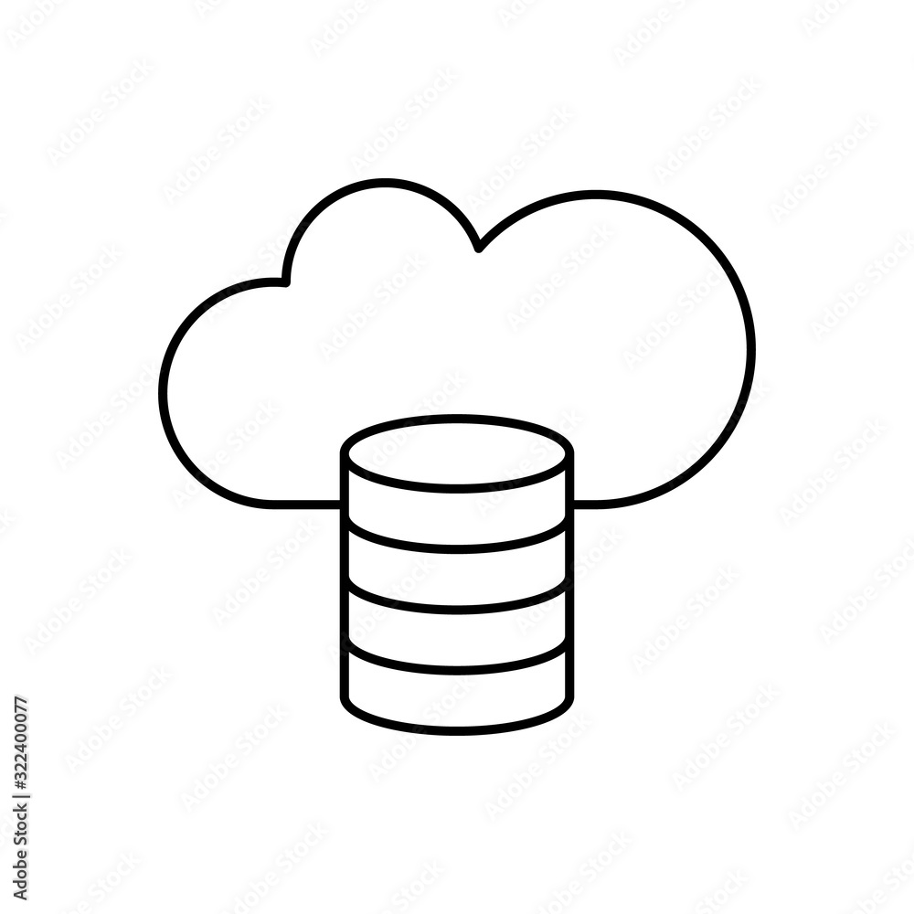 Poster cloud computing, coins, seo icon. simple line, outline vector elements of commerce icons for ui and 