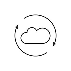 Cloud computing, refresh, SEO icon. Simple line, outline vector elements of commerce icons for ui and ux, website or mobile application