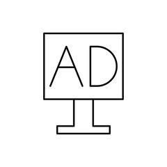 Advertisement, SEO icon. Simple line, outline vector elements of commerce icons for ui and ux, website or mobile application