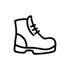 Shoes tourist icon vector. Thin line sign. Isolated contour symbol illustration