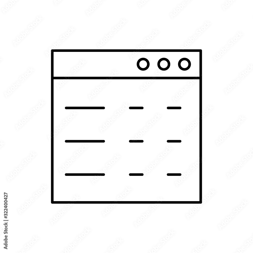 Poster browser, page, seo icon. simple line, outline vector elements of commerce icons for ui and ux, websi