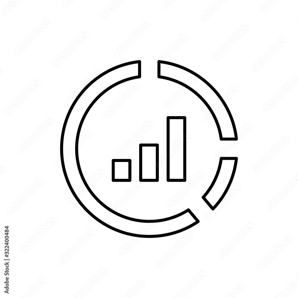 Poster pie chart, seo icon. simple line, outline vector elements of commerce icons for ui and ux, website o