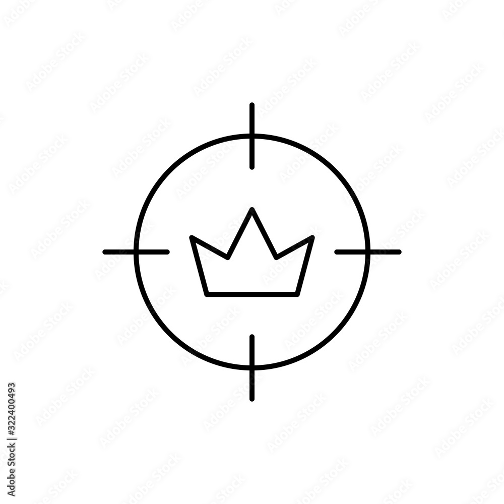 Poster targets, crown, seo icon. simple line, outline vector elements of commerce icons for ui and ux, webs