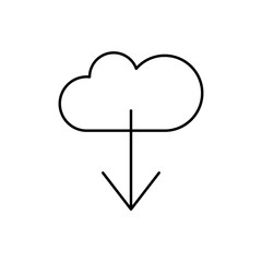 Cloud computing, arrow, SEO icon. Simple line, outline vector elements of commerce icons for ui and ux, website or mobile application