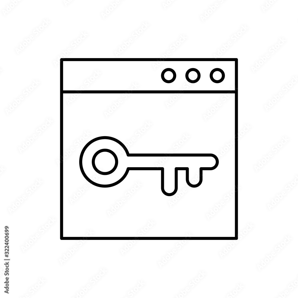 Poster browser, key, seo icon. simple line, outline vector elements of commerce icons for ui and ux, websit