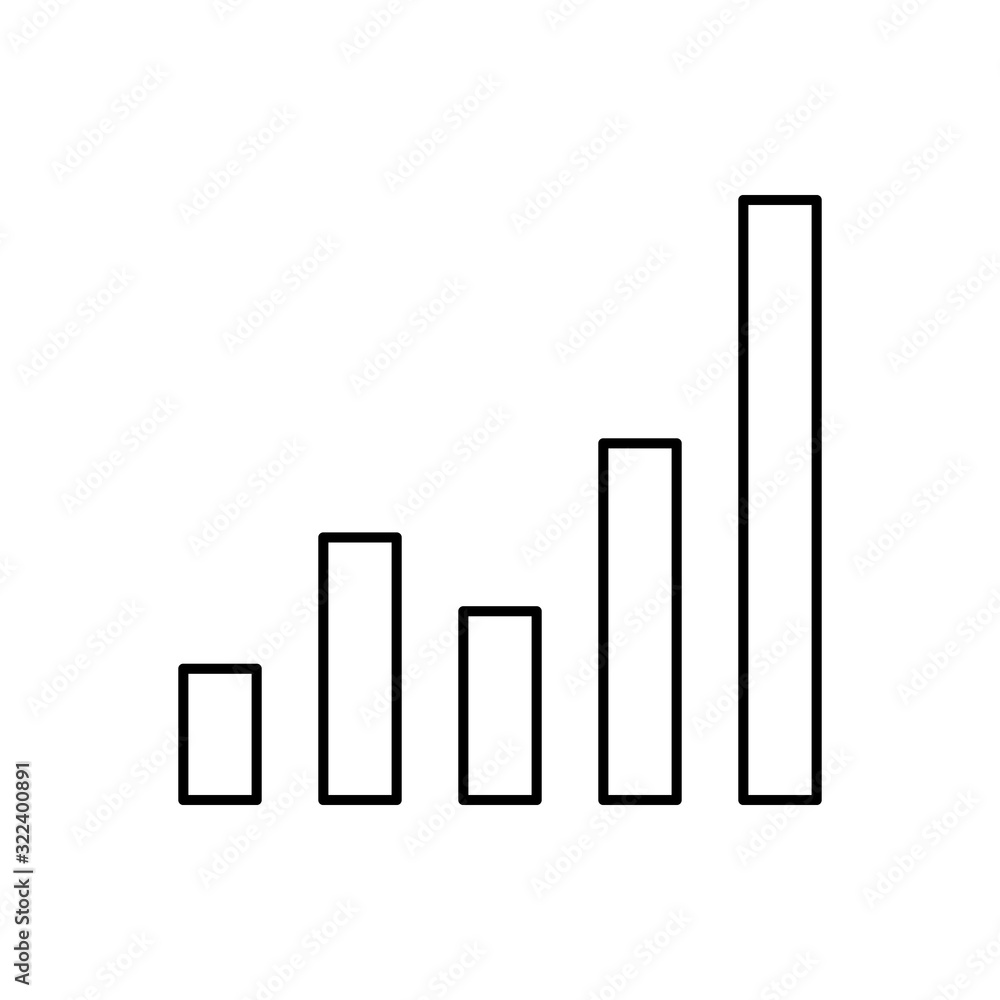 Poster bar chart, seo icon. simple line, outline vector elements of commerce icons for ui and ux, website o