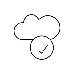 Cloud computing, approve, SEO icon. Simple line, outline vector elements of commerce icons for ui and ux, website or mobile application