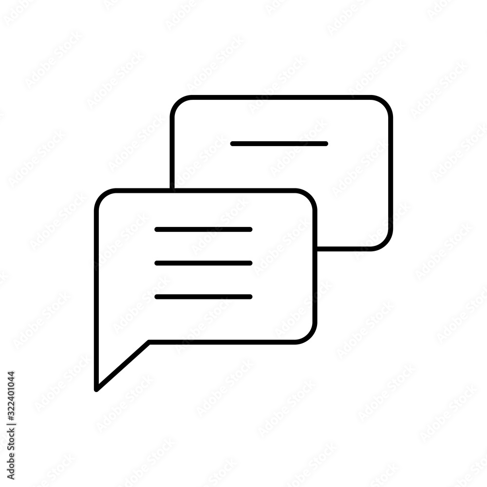 Poster chat bubbles, seo icon. simple line, outline vector elements of commerce icons for ui and ux, websit