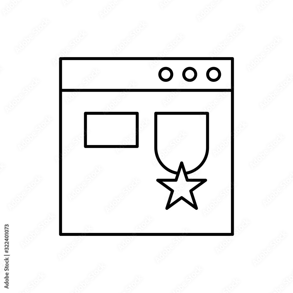 Poster browser, page, seo icon. simple line, outline vector elements of commerce icons for ui and ux, websi