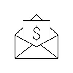 Email, dollar, SEO icon. Simple line, outline vector elements of commerce icons for ui and ux, website or mobile application