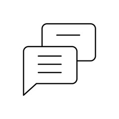 Chat bubbles, SEO icon. Simple line, outline vector elements of commerce icons for ui and ux, website or mobile application