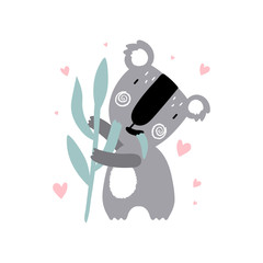 Cute cartoon koala print for baby party