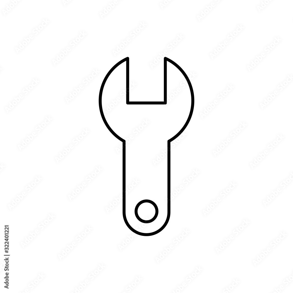 Aufkleber wrench, seo icon. simple line, outline vector elements of commerce icons for ui and ux, website or m