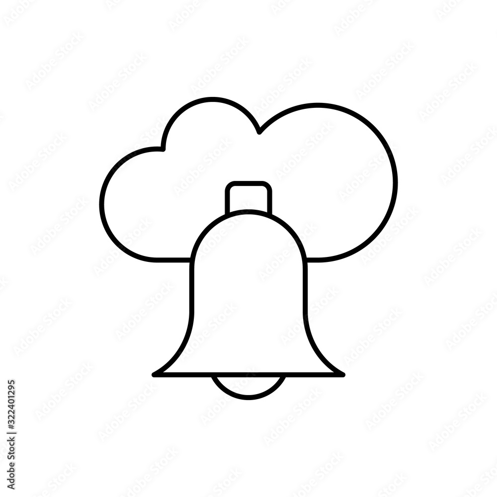Poster cloud computing, bell, seo icon. simple line, outline vector elements of commerce icons for ui and u