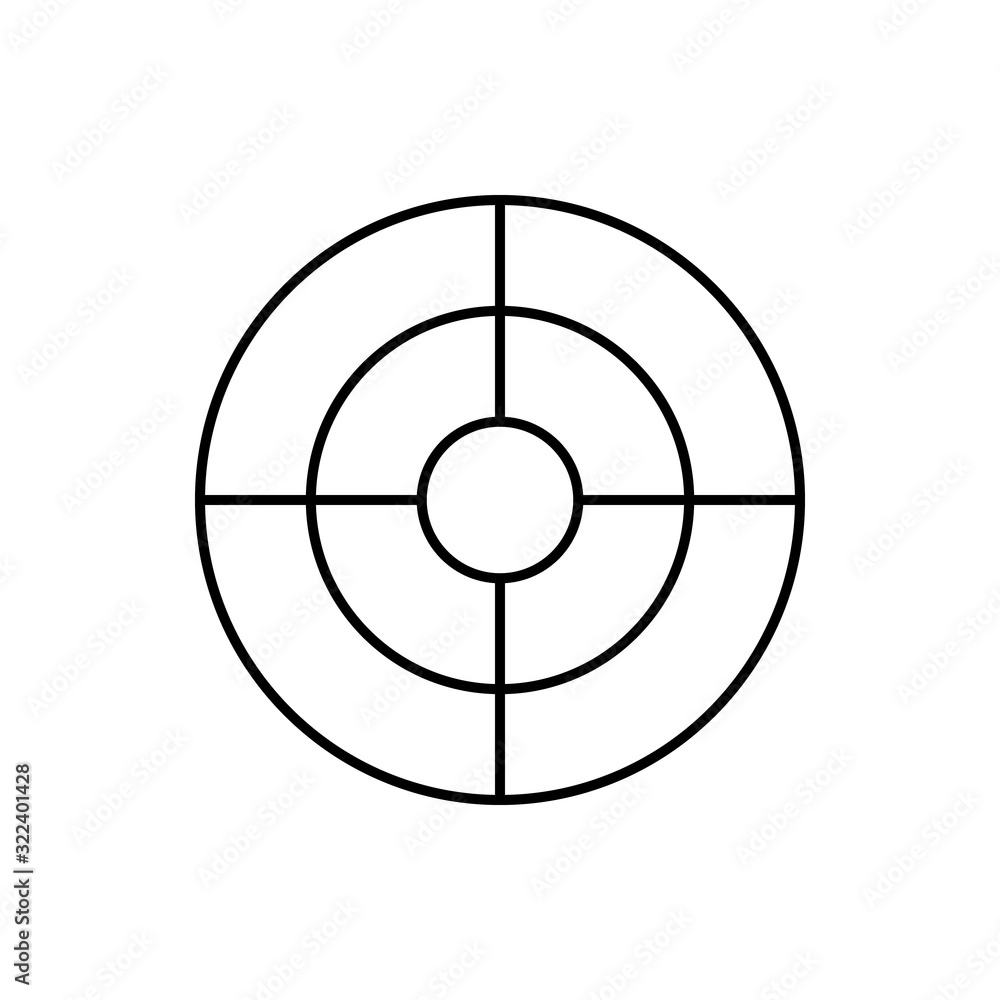 Poster target, seo icon. simple line, outline vector elements of commerce icons for ui and ux, website or m