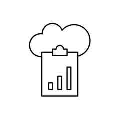 Cloud computing, chart, SEO icon. Simple line, outline vector elements of commerce icons for ui and ux, website or mobile application