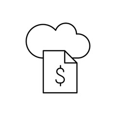 Cloud computing, dollar, SEO icon. Simple line, outline vector elements of commerce icons for ui and ux, website or mobile application