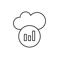 Cloud computing, charts, SEO icon. Simple line, outline vector elements of commerce icons for ui and ux, website or mobile application