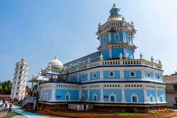 India, Goa - January 2 2020 - Shri Nageshi temple 