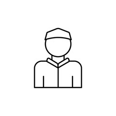 Muslim man, prayer icon. Simple line, outline vector religion icons for ui and ux, website or mobile application