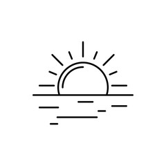 Ramadan Sunrise, imsak time, fasting icon. Simple line, outline vector religion icons for ui and ux, website or mobile application