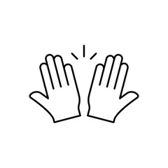 Muslim praying hands icon. Simple line, outline vector religion icons for ui and ux, website or mobile application