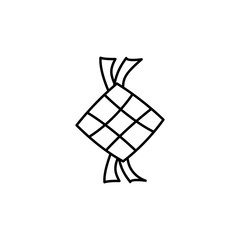 Ketupat, memasat, raya rosary icon. Simple line, outline vector religion icons for ui and ux, website or mobile application