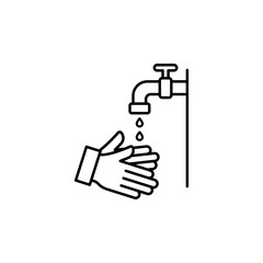 Islamic wudu, hand icon. Simple line, outline vector religion icons for ui and ux, website or mobile application