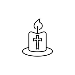 Candle, Christianity icon. Simple line, outline vector religion icons for ui and ux, website or mobile application