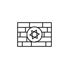 Kotel, Judaism icon. Simple line, outline vector religion icons for ui and ux, website or mobile application