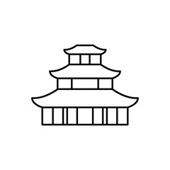 Fototapeta premium Bangkok landmark, Buddha building icon. Simple line, outline vector religion icons for ui and ux, website or mobile application