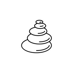 Stones, Buddhism icon. Simple line, outline vector religion icons for ui and ux, website or mobile application