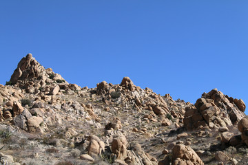 a tall spikey mountain ridge close-up