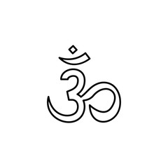Om sign, Buddhism icon. Simple line, outline vector religion icons for ui and ux, website or mobile application