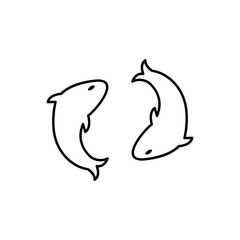 Yin yang, fish, Buddhism icon. Simple line, outline vector religion icons for ui and ux, website or mobile application