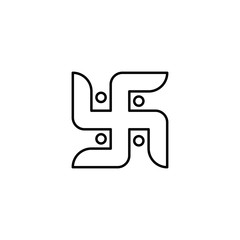 Swastika, Diwali icon. Simple line, outline vector religion icons for ui and ux, website or mobile application