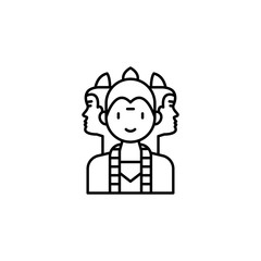Brahma, God, Hindu God icon. Simple line, outline vector religion icons for ui and ux, website or mobile application